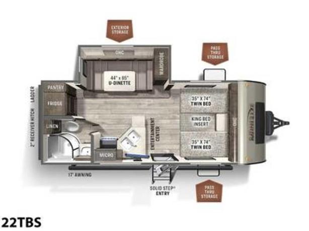 2021 Forest River Flagstaff Micro Lite 22TBS image 2