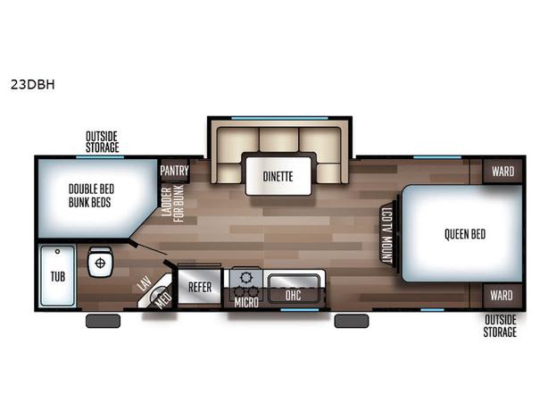 Used 2021 Forest River RV Cherokee Grey Wolf 23DBH image 3