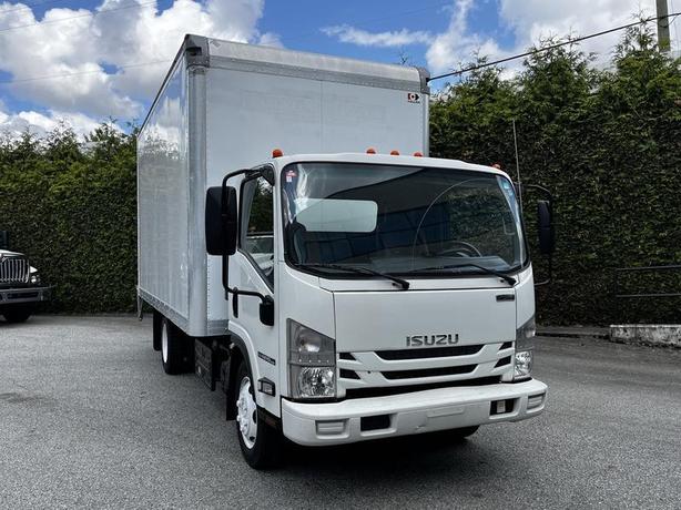 2018 Isuzu NPR 16 Foot Cube Van with Power Tailgate 3 Seater Diesel image 2