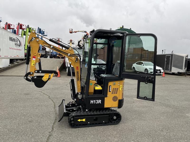 2024 AGT Industrial Yellow H13R Mini Excavator 420CC Gas Engine (New) display photo