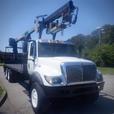 2006 International 7500 Flat Deck 25 foot With Crane Air Brakes 3 Seater Diesel  thumbnail image 4