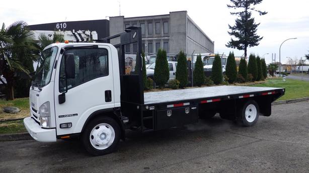 2017 Isuzu NPR 16 Foot Flat Deck Dually 3 Seater image 5