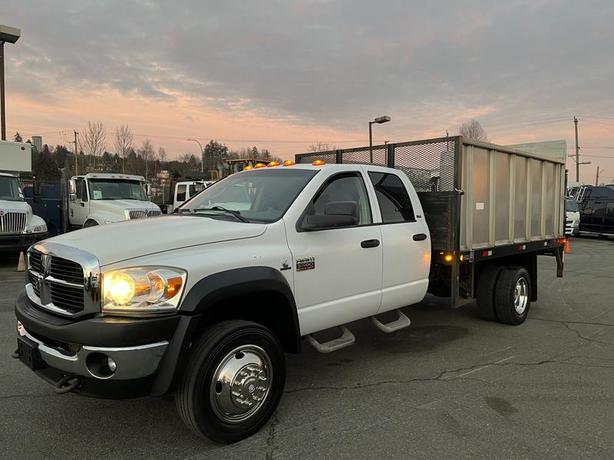 2008 Dodge Ram 5500 Quad Cab 2WD 14 Foot Flat Deck Diesel With Power Tailgate image 1
