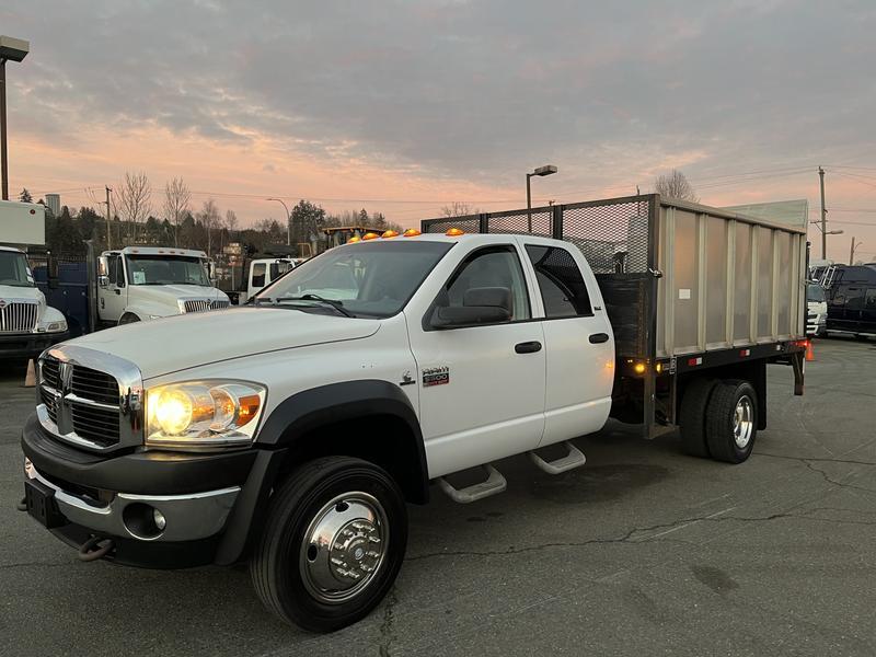 2008 Dodge Ram 5500 Quad Cab 2WD 14 Foot Flat Deck Diesel With Power Tailgate display photo