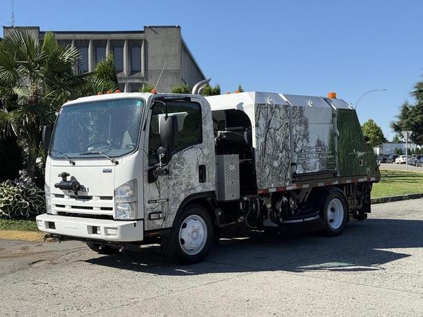 2014 Isuzu NRR Sweeper Truck with Sprayer & Dump Box image 5