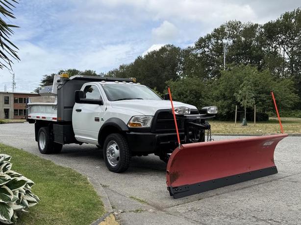 2012 Dodge Ram 5500 Regular Cab Cummins Diesel 4WD Dump Box with Western Plow an image 1