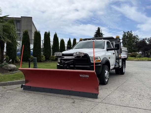 2012 Dodge Ram 5500 Regular Cab Cummins Diesel 4WD Dump Box with Western Plow an image 4