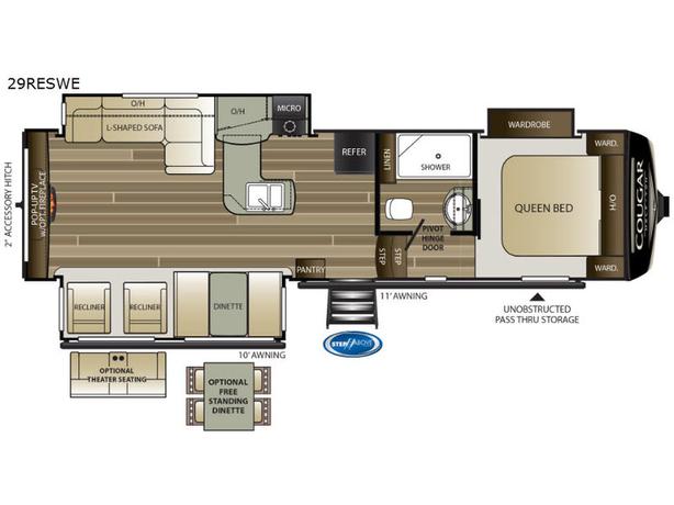 Used 2019 Keystone RV Cougar Half-Ton Series 29RKSWE image 5