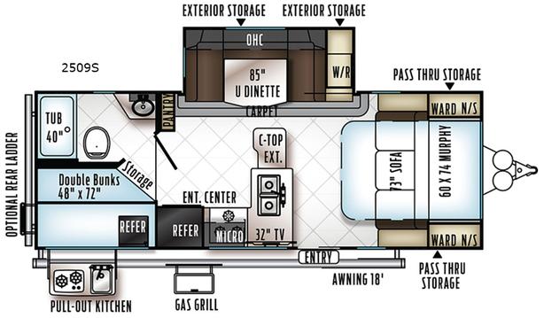 Used 2018 Forest River RV Rockwood Mini Lite 2509S image 2
