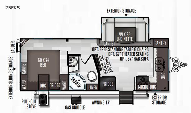 Used 2020 Forest River RV Flagstaff Micro Lite 25FKS image 4