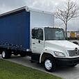 2006 Hino 268 Curtain Side 18 Foot Cube Van  With Power Tailgate 3 Seater Diesel thumbnail image