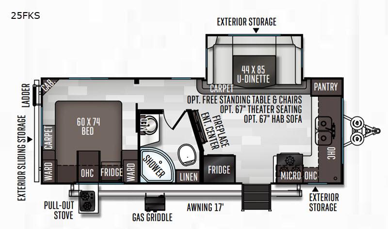 Used 2020 Forest River RV Flagstaff Micro Lite 25FKS display photo