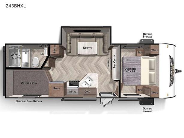 Used 2021 Forest River RV Wildwood X-Lite 243BHXL image 1