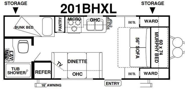 Used 2016 Forest River RV Wildwood X-Lite 201BHXL image 2