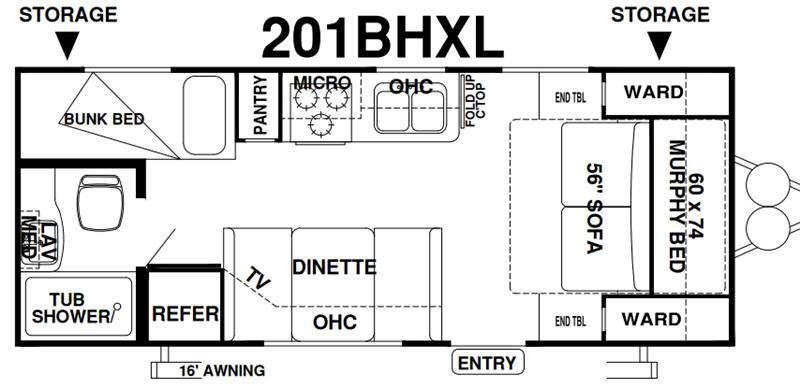 Used 2016 Forest River RV Wildwood X-Lite 201BHXL display photo