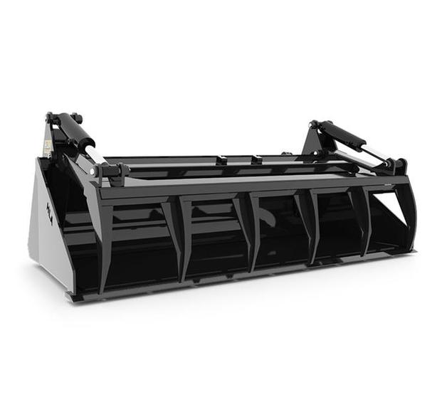 2025 HLA Attachments Low Profile Skidsteer Bucket & Skidsteer Grapple SBLP72GRS6 image 3