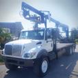2006 International 7500 Flat Deck 25 foot With Crane Air Brakes 3 Seater Diesel  thumbnail image 2
