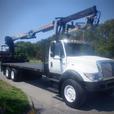 2006 International 7500 Flat Deck 25 foot With Crane Air Brakes 3 Seater Diesel  thumbnail image 5