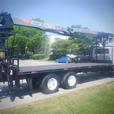 2006 International 7500 Flat Deck 25 foot With Crane Air Brakes 3 Seater Diesel  thumbnail image 6