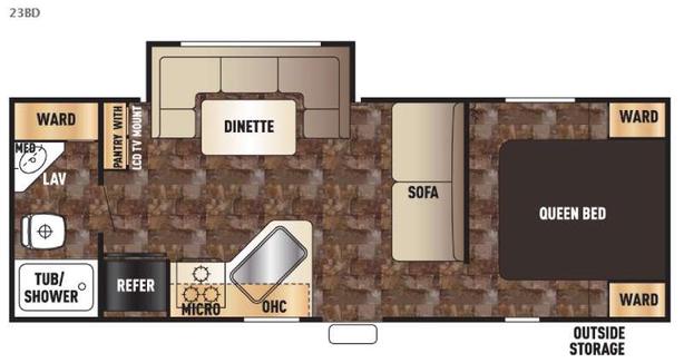 Used 2016 Forest River RV Cherokee Grey Wolf 23BD image 5