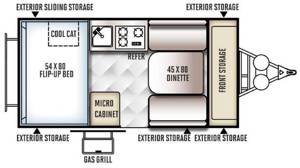 Used 2016 Forest River RV Rockwood Hard Side Series A122S image 2