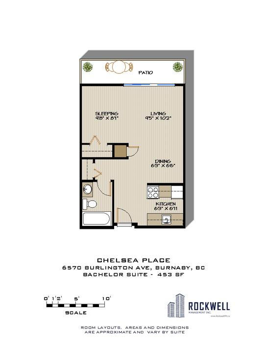 1 BR available Sep 1-central location display photo