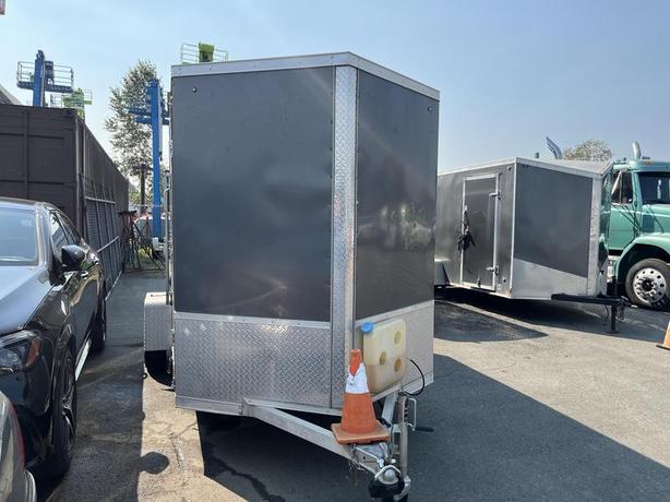 2022 Discovery DMA61 14 Foot Cargo Trailer Ramp Gate single axle image 1
