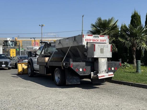 2011 Ford F-550 Dually Diesel 4X4 13-Foot Flat Deck Plow & Sander Truck image 8