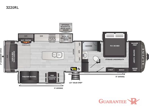 Used 2022 Keystone RV Alpine 3220RL image 4