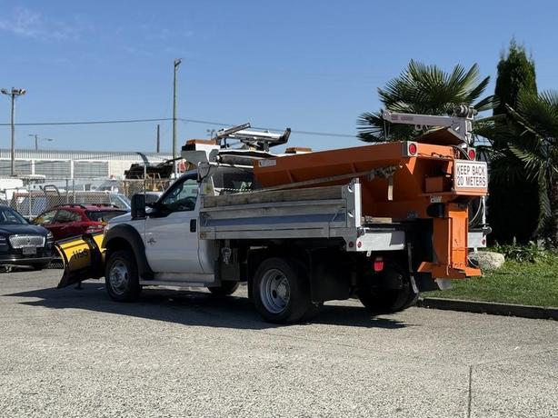 2011 Ford F-550 Regular Cab Dually 4X4 Diesel Dump Plow Truck with Crane & Sande image 7