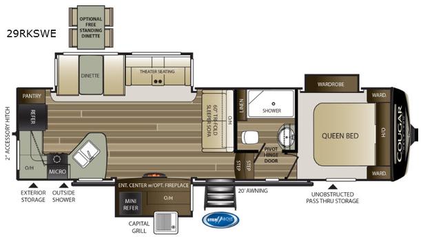 Used 2019 Keystone RV Cougar Half-Ton Series 29RKSWE image 3