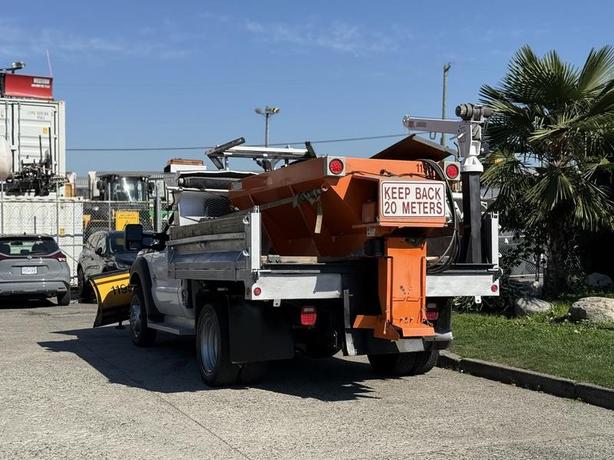 2011 Ford F-550 Regular Cab Dually 4X4 Diesel Dump Plow Truck with Crane & Sande image 8
