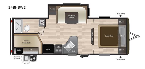 Used 2018 Keystone RV Hideout 24BHSWE image 1