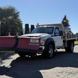 2011 Ford F-550 4x4 Flat Deck Plow Truck with Swenson Sander thumbnail image 4