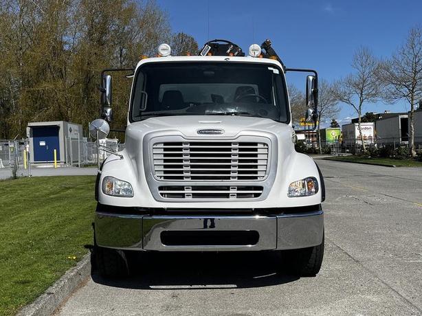 2012 Freightliner M2 112 22 Foot Flat Deck With Crane Air Brakes Natural Gas image 3