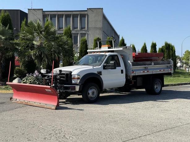2008 Ford F-450 SD Regular Cab Dually 2WD Plow Sander Truck with Dump Box image 5