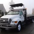 2008 Ford F-750 18 Foot Flat Deck Regular Cab 2WD Diesel Dually with Air Brakes  thumbnail image 4