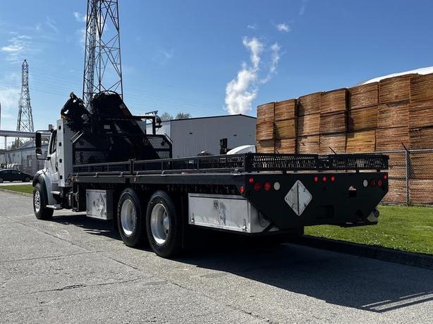 2012 Freightliner M2 112 22 Foot Flat Deck With Crane Air Brakes Natural Gas image 8