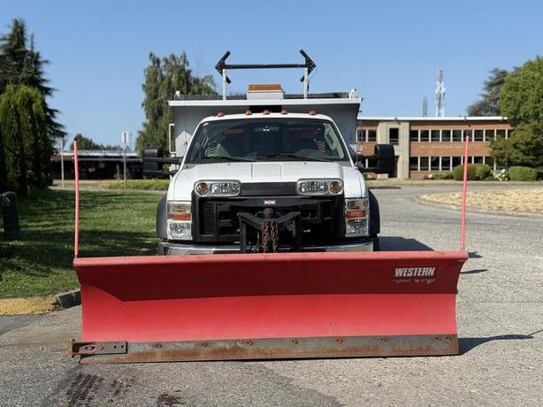 2008 Ford F-450 SD Regular Cab Dually 2WD Plow Sander Truck with Dump Box image 3