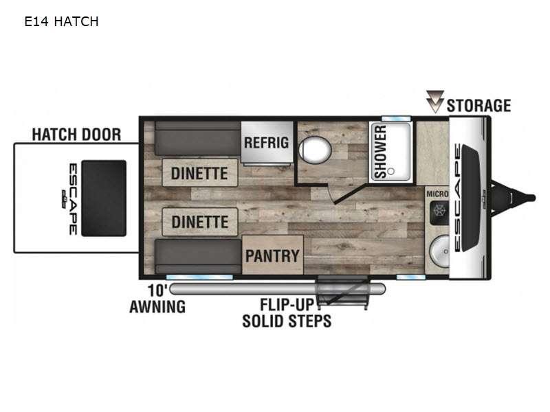 Used 2021 KZ Escape E14 HATCH display photo