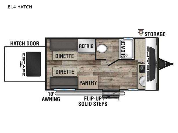 Used 2021 KZ Escape E14 HATCH image 2