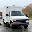 2007 Ford E-350 Super Duty Diesel 10-Foot Cube Van with Rear Work Shelves thumbnail image 2