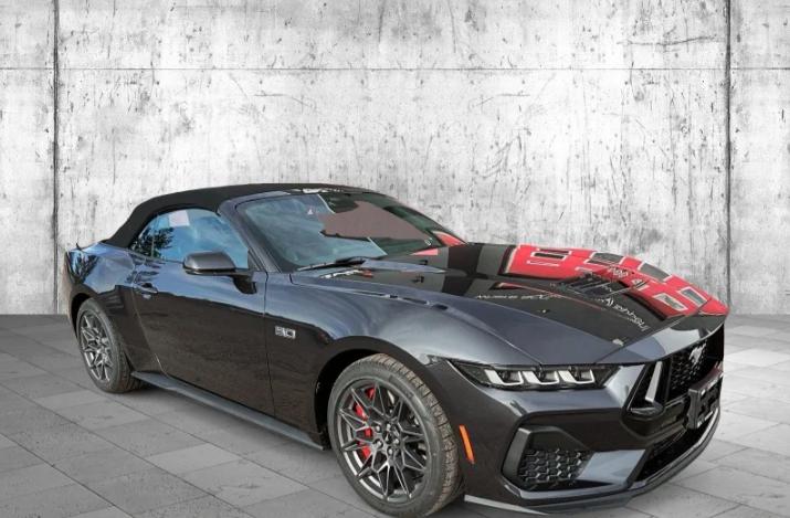 2024 Ford Mustang Gt Premium 6 SPEED MANUAL, FABRIC/ LEATHER SEATS, GREY AND RED display photo