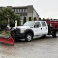 2013 Ford F-550 Crew Cab 9-Foot Flat Deck Dump Truck with Plow and Sander thumbnail image 4