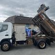 2008 Mitsubishi Fuso FE180 Power Tailgate Dump Truck With Winch 3 Seater Diesel thumbnail image 2