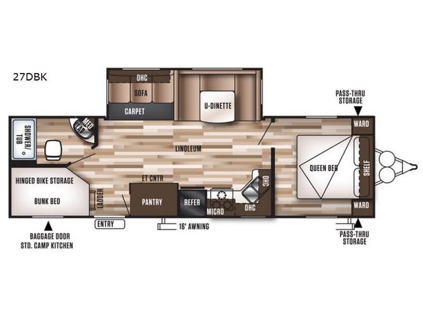 Used 2017 Forest River RV Wildwood 27DBK image 1