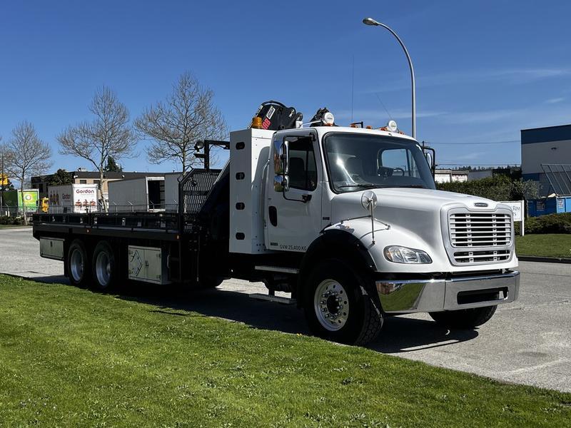 2012 Freightliner M2 112 22 Foot Flat Deck With Crane Air Brakes Natural Gas display photo