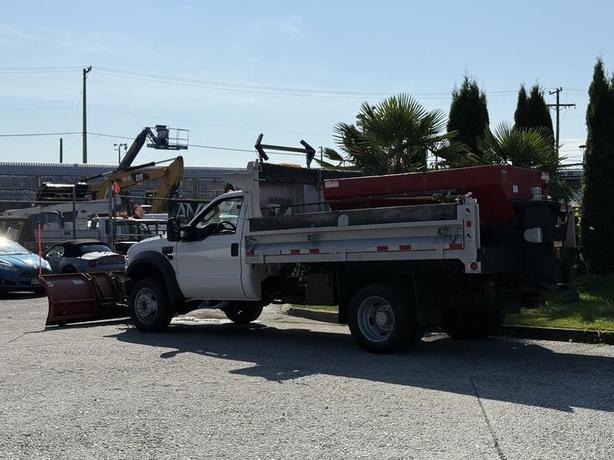 2008 Ford F-450 SD Regular Cab Dually 2WD Plow Sander Truck with Dump Box image 7