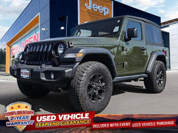 2023 Jeep Wrangler Willys Sport 2 Door 4x4 | No Reported Accidents | Low KM! image 1
