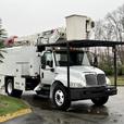 2020 International MV607 Cummins Terex Bucket Truck with Dumping Service Body thumbnail image